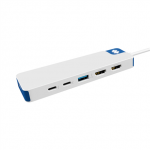 Hyper Drive Flex 9 Port Dual 4K HDMI Dock, valge/sinine | HD4103BUGL | HDMI portide arv 2