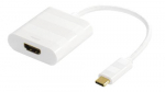 Deltaco USBC-HDMI1 videojuhe adapter 0,1 m USB Type-C HDMI Valge