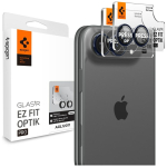 Spigen Kaitse Glas.Tr Camera EZ FIT Optik Pro Apple iPhone Duo jaoks, must, 2 tk