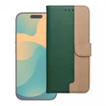 Motorola G57 POWER jaoks Flip case rohelist ja kuldast koosnev Split Book case