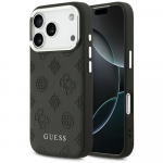 GUESS iPhone'i 17 Pro kest, hildub MagSafe'iga GUHMP17LPSPOSSSK (PU, Peony Hot Stamp Script) must