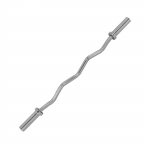 Lifting bar TUNTURI Olympic Curlbar Chrome, 50 mm, 120cm, SpringCol