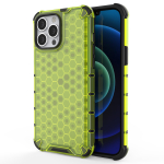 Hurtel Honeycomb Case armor cover with TPU Bumper for iPhone 13 Pro Max green