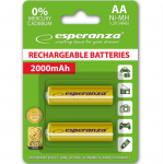 ESPERANZA Esperanza EZA103Y PRECHARGED HR6 2000MAH ALWAYS READY BLISTER PACK 2PCS.
