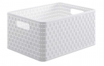 ROTHO Country A4 in 18 L, rattan look, white