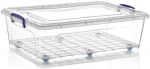 DUNYA Box with Wheels Clear 68x47x21cm 40L