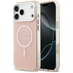 Karl Lagerfeld Etui IML Karl RSG Logo MagSafe iPhone'ile 17 Pro Max roosa