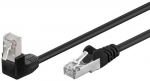 Goobay CAT 5e patch kaabel 1x 90 nurga all, F/UTP, 10 m, must