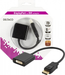 Deltaco DP-DVI14-K videojuhe adapter 0,2 m DisplayPort DVI-D must
