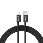 Benks D46 andmevahetus- ja laadimiskaabel | USB-C l Lightning | PD | 27W | 2m | must