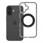 IPhone 16 mbris, ringikujuline alustega raam, MagSafe-i hilduv, must