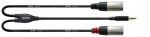 Cordial CFY 3 WMM-LONG helikaabel 3 m 3,5 mm 2 x XLR (3-kontaktiline) Must, Hbe
