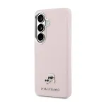 Karl Lagerfeld Tekstuuriga PU-nahast Grained PU Leather K AND CH Heads telefoniinfo, MagSafe tugiga Samsung Galaxy S26 (S942) jaoks, roosa