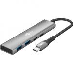 Goobay Slim 4-port USB-keskus, USB-C USB-C/USB-A, 5 Gbit/s | 76563