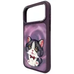 NIMMY juht NIMMY BIG EYED CREAM CAT iPhone 18 Pro/17 Pro jaoks, lilla