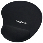 Logilink Silikoongeelist peopesaplaadiga hiirealune must