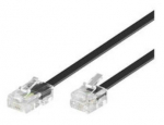 MicroConnect RJ11-RJ45 6M M/M Black 6P/4C-8P/4C