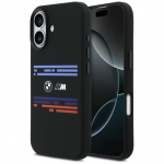 BMW Etui M Silicon Horizontal Line MagSafe do iPhone 17 czarny