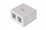Digitus Konsolideerimiskorpuse kest, 2x Keystone moodulile (valge, seinapliitkarp, 2-portne)