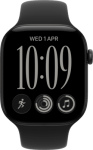 APPLE Vaata 12 GPS 42mm Alu Must Sport must S/M