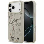 Karl Lagerfeld Etui tekstuuriga muster AND logo MagSafe iPhone'ile 17 Pro Max hall