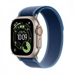 Watch Apple Watch Ultra 3 (2025) 5G 49mm Natural Titanium Case with Trail Loop S/M - Blue/Bright Blue