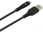 Tellur Green Data USB-est Lightning-kaabel 2,4A 1m Nailon Must