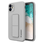 Wozinsky Kickstand Case silicone case with stand Samsung Galaxy A22 4G case gray