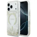 GUESS Resin Bottom Glitter MagSafe kaitsekestus iPhone 18 Pro / iPhone 17 Pro kuld