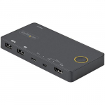 StarTech.com 2 Port Hybrid USB-A + HDMI AND USB-C KVM Switch - Single 4K 60Hz HDMI 2.0 Monitor - Compact Desktop and/or Laptop HDMI KVM Switch - USB Bus Powered - Thunderbolt 3 Compatible