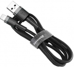 Baseus CALKLF-RG1 Cafule USB to Lightning 2A, 3 meetri pikkune, must