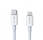 Devia Smart Series PD-kaabel Type-C-st Lightning-le (MFI) 18W valge