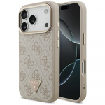 GUESS Etui 4G kolmnurgalogo MagSafe iPhone'i 17 Pro jaoks roosa kuldne