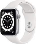 Apple Watch Series 6 GPS 44mm Silver Aluminum Case with White Sport Band