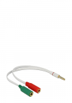 Delock Helipesa 3,5 mm 4- poolne 2x 3,5 mm mikroliidesele + peakomplekt CTIA (ST - BU) 65447