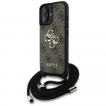 GUESS iPhone'i 16 kest GUHCP16SP4GMGCRW (CBDY PU 4G Suur Logo nririhmaga) pruun