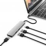 Satechi Salukas USB-C MultiPort Adapter 4K HDMI-ga, 2 USB 3.0 porti ja lbivoolu laadimisega Kosmosehall