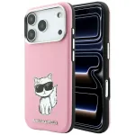 Case Karl Lagerfeld Smooth Choupette Sketch MagSafe for iPhone 18 Pro Max / iPhone 17 Pro Max pink