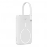Baseus MAGSAFE MINI traadita laadija 10 000 mAh 20W-valge toitebank Liitiumpolmeer (LiPo) 10000 mAh Valge