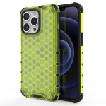 Hurtel Honeycomb Case armor cover with TPU Bumper for iPhone 13 Pro green