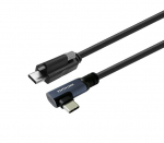 VivoLink USB-C USB-C nurkselt henduskaabel 7 meetri pikkusega lukukruviga Minicoax