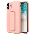 Wozinsky Kickstand Case silicone case with stand Samsung Galaxy A22 4G pink