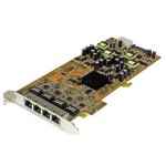 StarTech.com 4 Port Gigabit Power over Ethernet PCIe Network Card - PSE / PoE PCI Express NIC - TAA