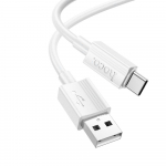Hoco USB-kaabel A-st USB-C-sse, 3A, 1 m, valge, X107