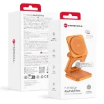 Forcell AluFold Pro Qi 2.2 25W 3in1 Ultra-Fast juhtmevaba laadimislaadimisjaam telefonidele (iPhone ja Samsung), MagSafe-iga hilduv, Apple Watch ja Samsung Watch tugiga, oran