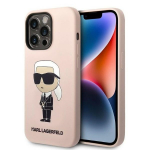Karl Lagerfeld KLHCP14XSNIKBCP iPhone 14 Pro Max 6.7" kvakott roosa/roosa Silikoonist Ikonik