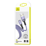 USAMS Kabel U52 vlk 2A Kiirlaadimine 1m lilla/lilla SJ434USB04 (US-SJ434)