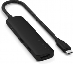 Satechi 4-1 USB-C Slim mitmepordiga 4K-adapter, must (ST-P4SK)