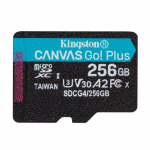KINGSTON Mlukaart microSD 256GB Canvas Go! Plus 200MB/s A2 U3 V30