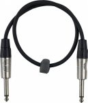 Fuj:tech 6,3 mm TS uros 6,3 mm TS uros instrumenttikaapeli, 0,5 m, musta (6,3 mm TS - 6,3 mm TS, 0,5 m)